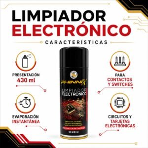 Limpiador de Contactos Electrónicos PHINNIX 430 ml Aerosol Limpiador de Contactos Electrónicos PHINNIX 430 ml Aerosol