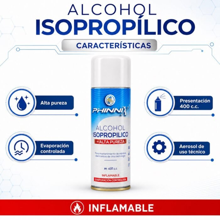 Alcohol Isopropílico Phinnix De Alta Pureza 400 C.c. Alcohol Isopropílico Phinnix De Alta Pureza 400 C.c.
