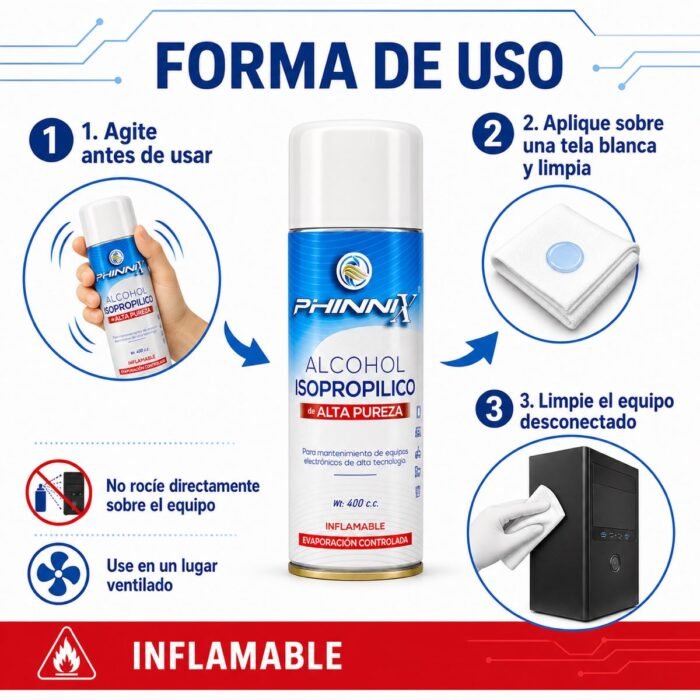 Alcohol Isopropílico Phinnix De Alta Pureza 400 C.c. Alcohol Isopropílico Phinnix De Alta Pureza 400 C.c.