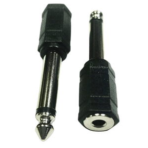 Adaptador de Audio 6.35mm Mono Macho a 3.5mm Hembra – Conector Profesional