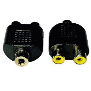 Adaptador de RCA hembra a 2 RCA hembra