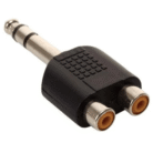 Adaptador Plug 6.3 mm Estéreo Macho a Doble RCA Hembra