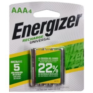 Pilas Recargables AAA Energizer Recharge Universal - Paquete de 4 Unidades