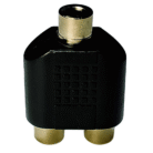 Adaptador de RCA hembra a 2 RCA hembra