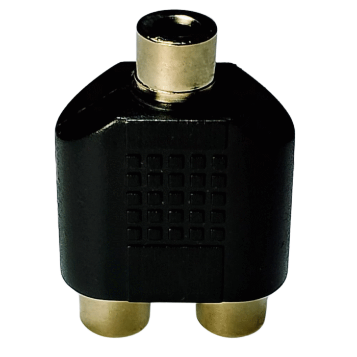 Adaptador de RCA hembra a 2 RCA hembra