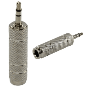 Adaptador de Audio 6.3 mm Hembra a 3.5 mm Macho Estéreo Metálico