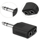 Adaptador Estéreo 6.3 Macho a 2 Jack 6.3 Hembra