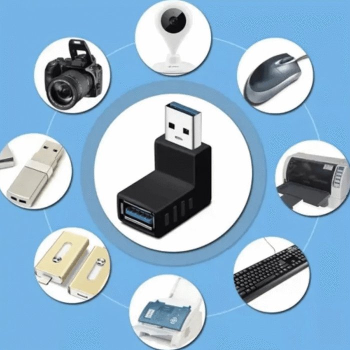 Unión Adaptador Usb 3.0 Macho A Usb 3.0 Hembra En Forma de L