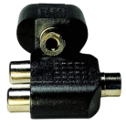 Adaptador de RCA hembra a 2 RCA hembra