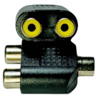 Adaptador de RCA hembra a 2 RCA hembra