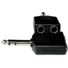 Adaptador Estéreo 6.3 Macho a 2 Jack 6.3 Hembra