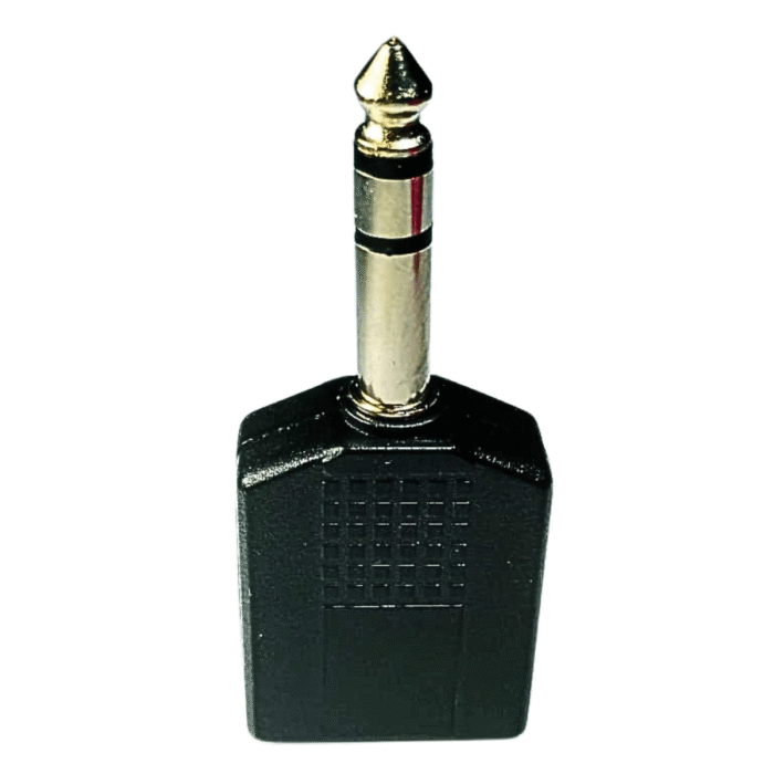Adaptador Estéreo 6.3 Macho a 2 Jack 6.3 Hembra Adaptador Estéreo 6.3 Macho a 2 Jack 6.3 Hembra
