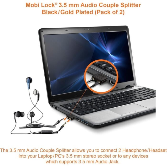 Adaptador Splitter Audio Jack 3.5mm 1 Macho A 2 Hembra Estéreo