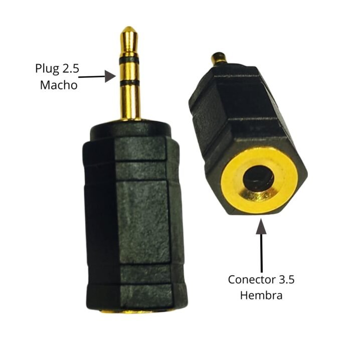 Conertidor Plug 2.5 Macho a 3.5 hembra Conertidor Plug 2.5 Macho a 3.5 hembra