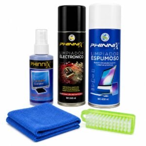 Kit de Limpieza Completo PHINNIX para computadores y dispositivos electrónicos