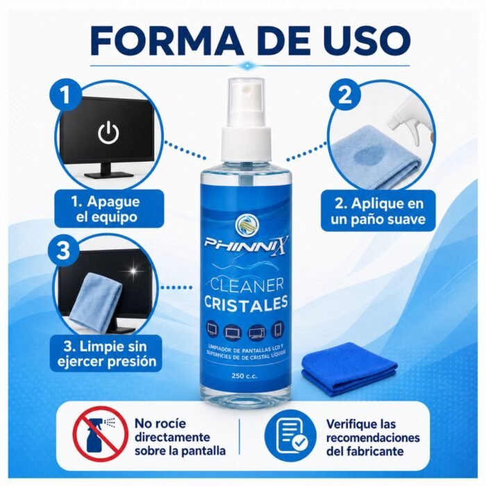 Limpiador de Pantalla Cleaner cristales 250 ml