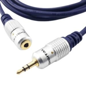 Cable Extensión de Audio Triestéreo 3.5mm Macho a Hembra Digital