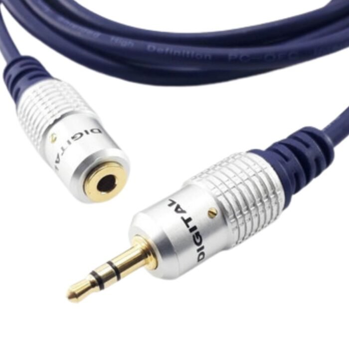 Cable Extensión de Audio Triestéreo 3.5mm Macho a Hembra Digital