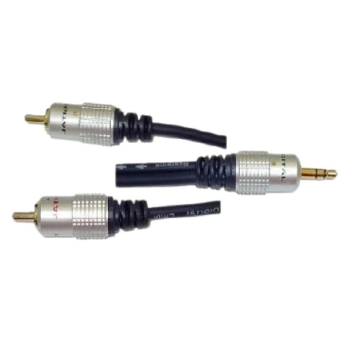Cable De Audio Digital 3.5mm A 2 RCA Estéreo Macho