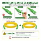 Cable de Fibra Óptica Monomodo SC/APC Compatible con Claro, ETB, Movistar y Tigo
