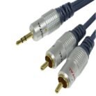 Cable De Audio Digital 3.5mm A 2 RCA Estéreo Macho