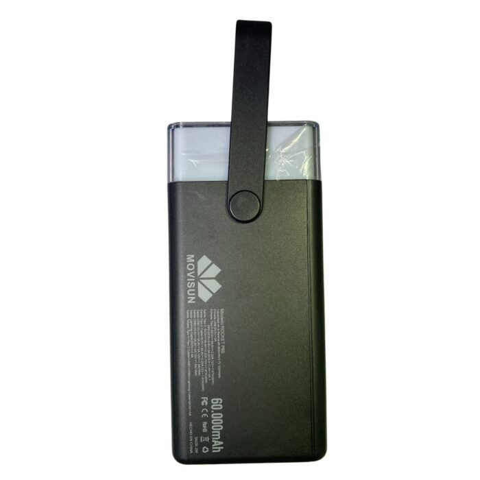 Power Bank Movisun Rocket P60 60000mAh 222W Carga Rápida Tipo C + USB + Lightning