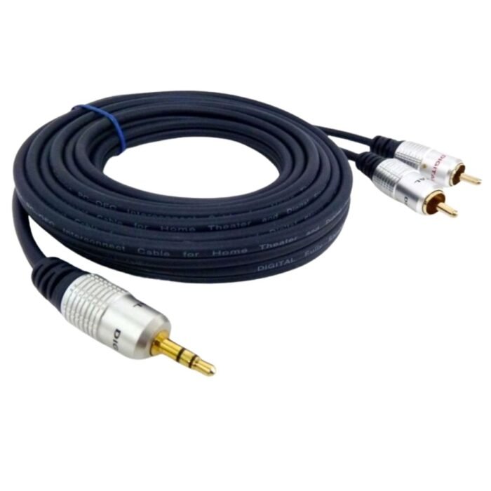 Cable De Audio Digital 3.5mm A 2 RCA Estéreo Macho