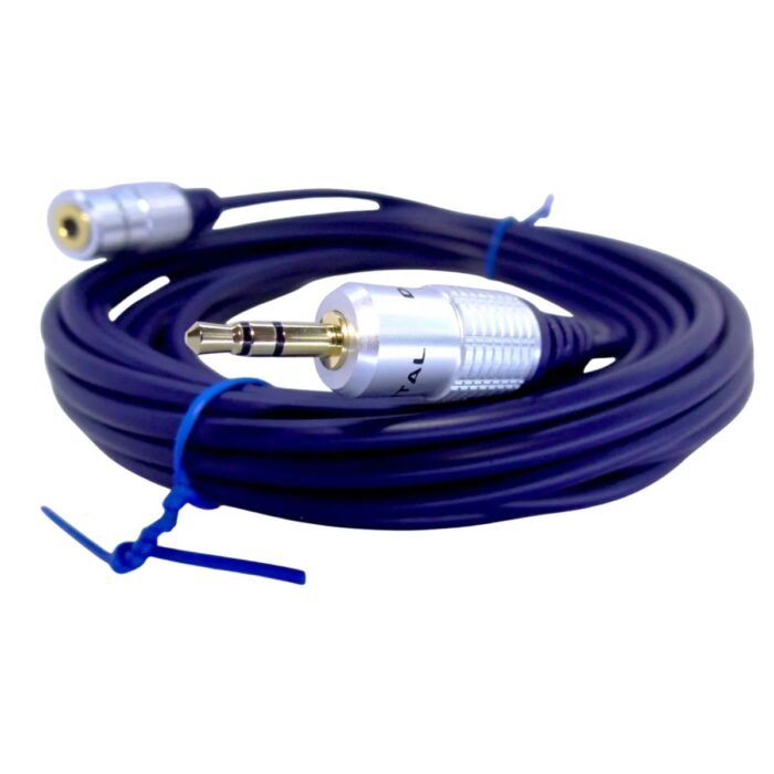 Cable Extensión de Audio Triestéreo 3.5mm Macho a Hembra Digital