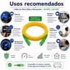 Cable de Fibra Óptica Monomodo SC/APC Compatible con Claro, ETB, Movistar y Tigo