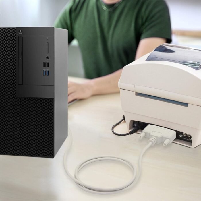 Cable De Datos DB25 Macho A Macho 1.8m  Para Impresora, Escáner Y Copiadora