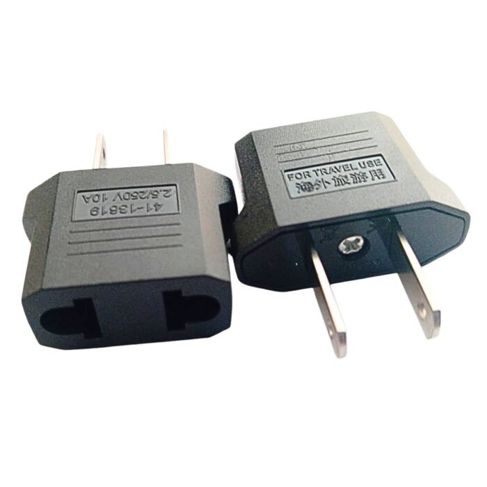 Adaptador De Enchufe Europeo A Americano Clavija De Viaje Redonda A Plana Adaptador De Enchufe Europeo A Americano Clavija De Viaje Redonda A Plana