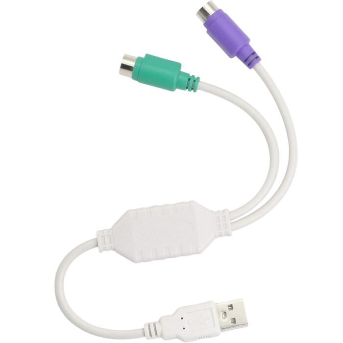 Cable Adaptador Convertidor Usb A Doble Ps2 Para Teclado Y Mouse