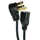 Extensión Cable De Poder De Tres Clavijas En L