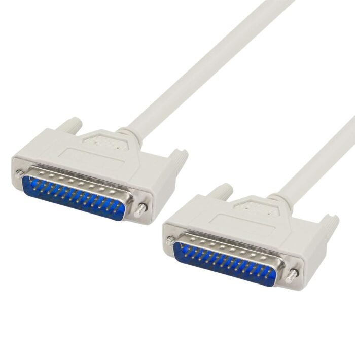 Cable De Datos DB25 Macho A Macho 1.8m  Para Impresora, Escáner Y Copiadora