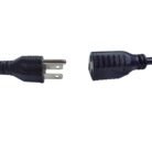 Extensión Cable De Poder De Tres Clavijas En L