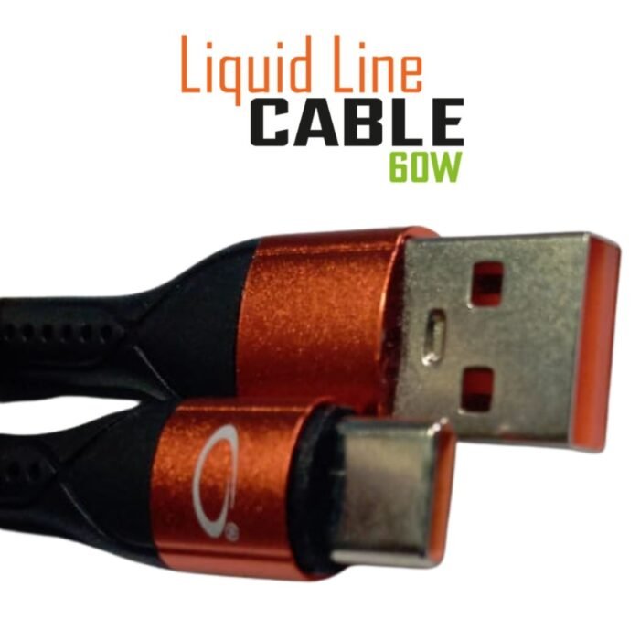 Cable Carga Rápida 60W USB a Tipo C Liquid Line - Reforzado Cable Carga Rápida 60W USB a Tipo C Liquid Line - Reforzado