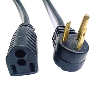 Extensión Cable De Poder De Tres Clavijas En L