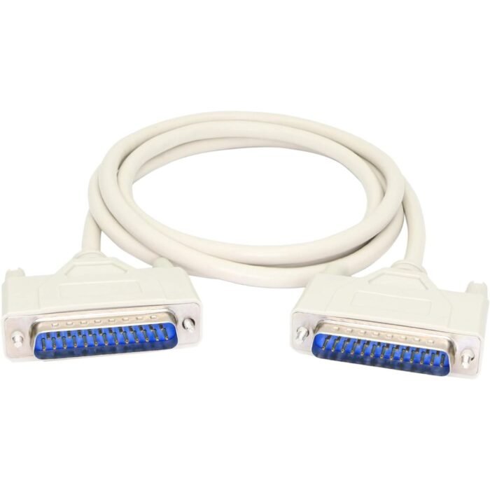 Cable De Datos DB25 Macho A Macho 1.8m  Para Impresora, Escáner Y Copiadora