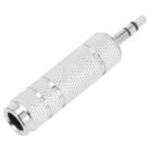 Adaptador de Audio 6.3 Hembra a 3.5 Macho Estéreo Metálico