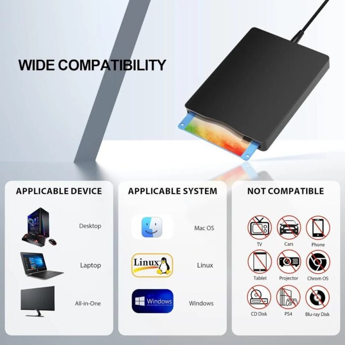 Unidad de Drive Diskette Externa Usb de 1.44 Unidad de Drive Diskette Externa Usb de 1.44