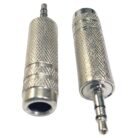 Adaptador de Audio 6.3 Hembra a 3.5 Macho Estéreo Metálico