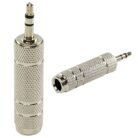 Adaptador de Audio 6.3 Hembra a 3.5 Macho Estéreo Metálico