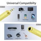 Adaptador de Audio 6.3 Hembra a 3.5 Macho Estéreo Metálico