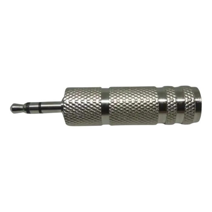 Adaptador de Audio 6.3 Hembra a 3.5 Macho Estéreo Metálico