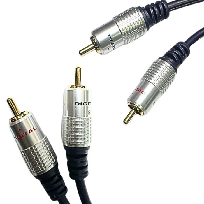 Cable RCA A RCA 2x2 Profesional Audio Cobre Blindado Premium 7.5 Metros
