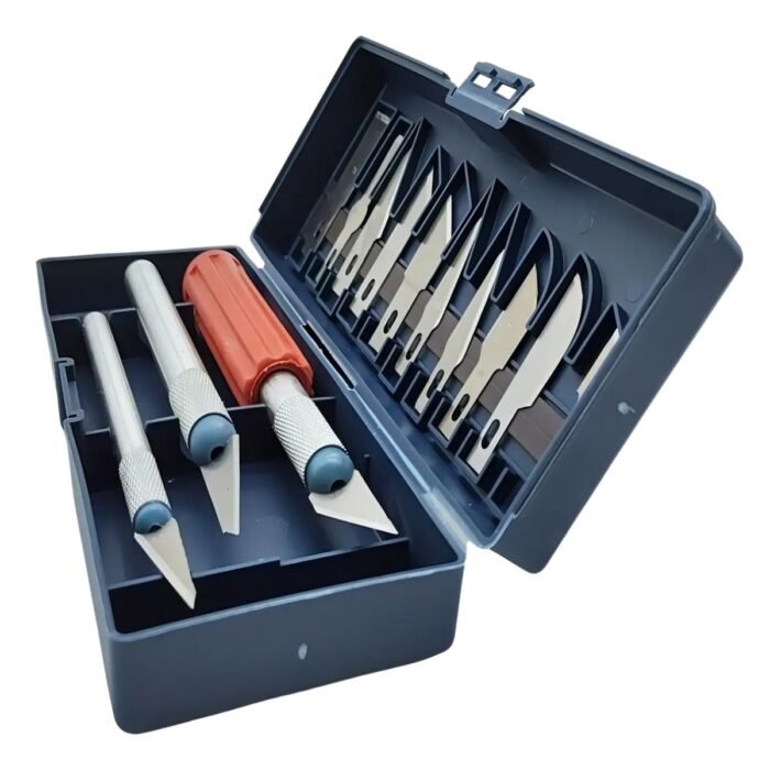 Kit Set Bisturí Exacto De Precisión 13 Cuchillas + 3 Mangos