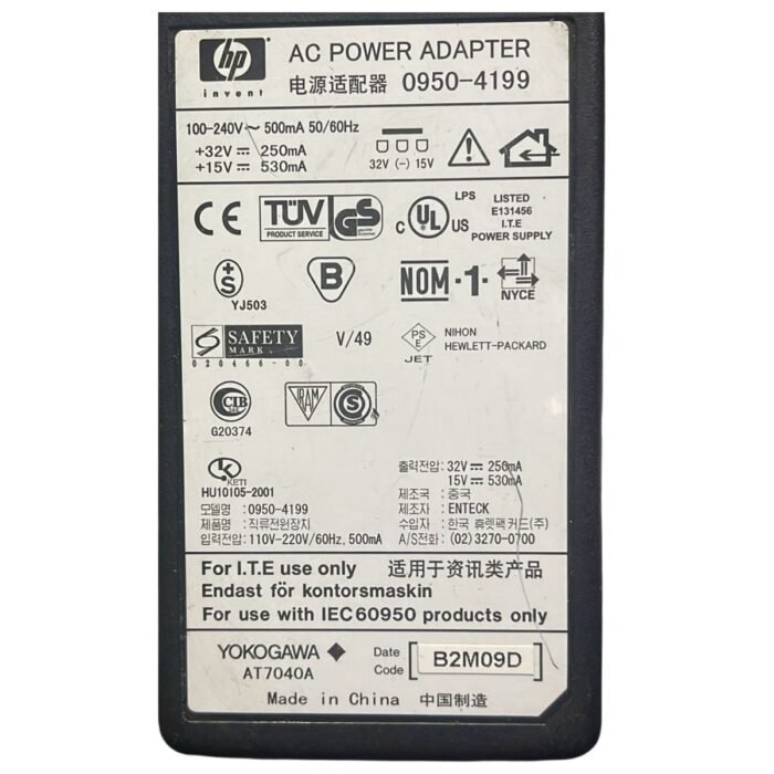 Adaptador Fuente Poder HP 0950-4199 Deskjet 3320 3420 Usado