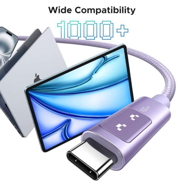 Cable UGREEN Uno USB-C a USB-C PD 100W Carga Rápida 5A Trenzado 1 Metro