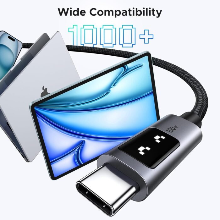 Cable UGREEN Uno USB C A USB C 100W PD Carga Rápida 2 Metros 5A Nylon Trenzado Cable UGREEN Uno USB C A USB C 100W PD Carga Rápida 2 Metros 5A Nylon Trenzado