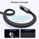 Cable UGREEN Uno USB C A USB C 100W PD Carga Rápida 2 Metros 5A Nylon Trenzado